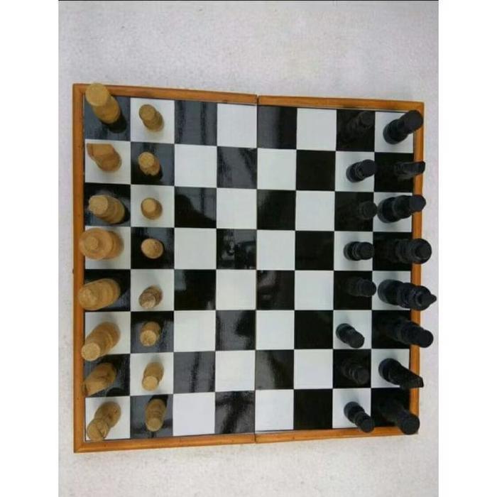 [LOKAL] CATUR KAYU LIPAT SINAR ABADI / FLIP CHESS WOOD BOARD SINAR ABADI PRODUK LOKAL game