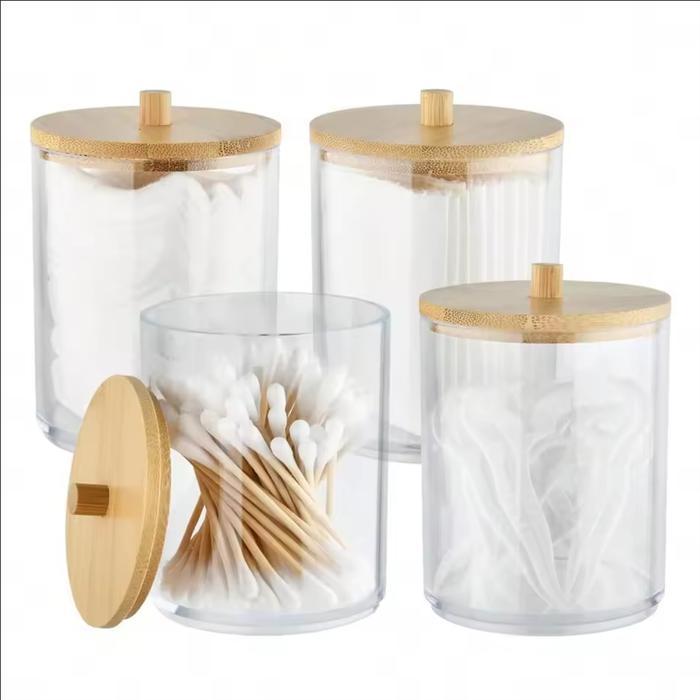Tempat Cotton Bud Toples Plastik Serbaguna Make Up Organizer