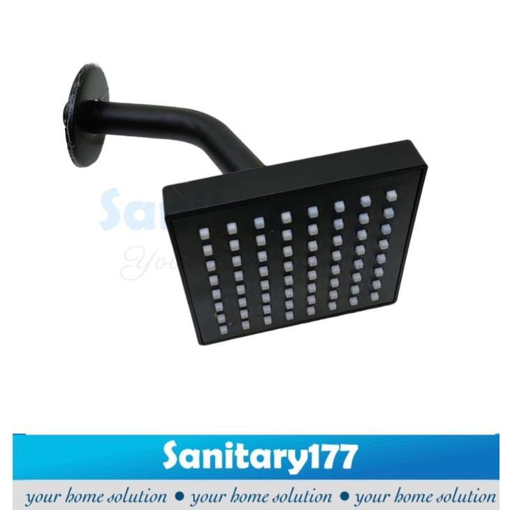 Toto Sanitary - Shower Tembok Hitam Kotak 4B-Wall Sower Mandi 4Inci Segi Minimalis