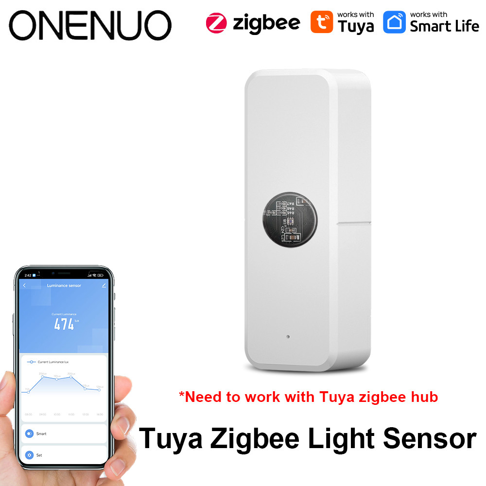 Tuya Zigbee Light Sensor Luminance Sensor Illumination Brightness Detector Home Automation With