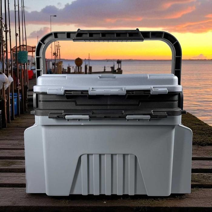 TAFFSPORT KOTAK PERKAKAS PANCING FISHING TACKLE BOX DOUBLE LAYER - JF-31