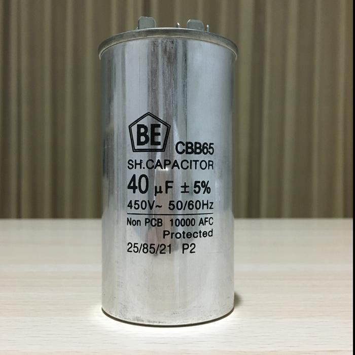 KAPASITOR AC KULKAS GENSET ALUMINIUM 40UF 450V 40 UF 450 VOLT CBB65