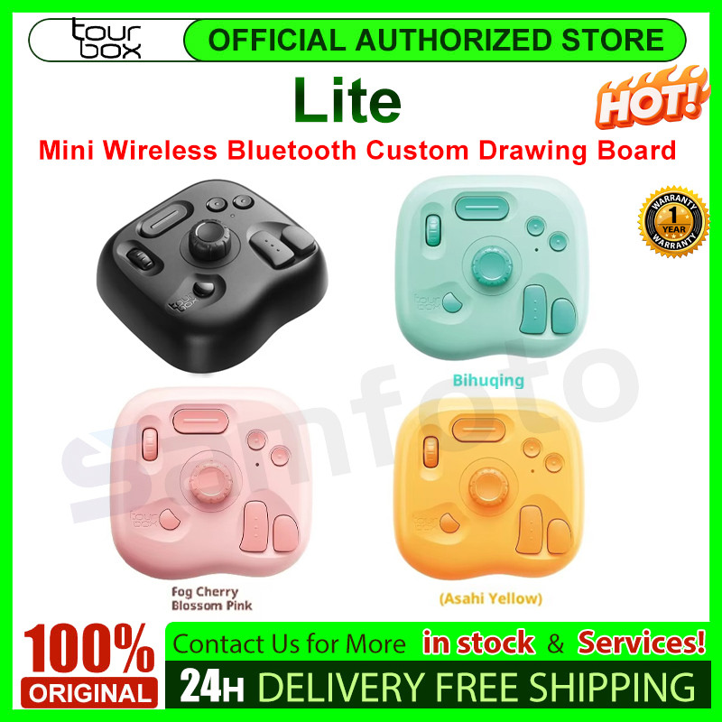 BELI SEKARANG TourBox Lite Mini Keyboard, Wireless Bluetooth Custom Drawing Board Portable Multiling