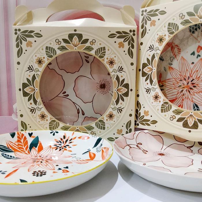 Piring Keramik Box Souvenir+ Bubble Wrap