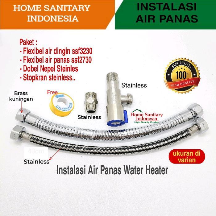 JUAL Paket Aksesories Flexibel Instalasi Perlengkapan Pemanas air Water heater Ariston Rinnai modena