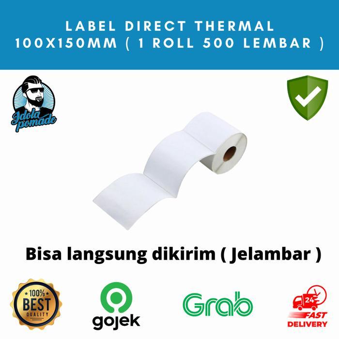 Label Thermal 100X150 Mm Isi 500 Lembar ( Direct Thermal 10X15 Cm )