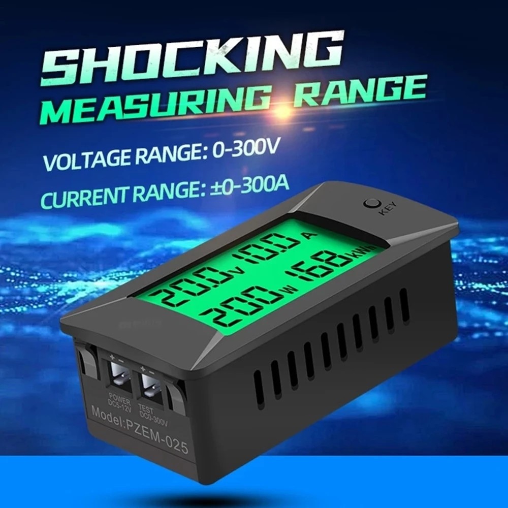 PZEM-025 DigitalVoltage Current Power Meter Volt Detector Tester Monitor DC0-300V 50A 100A 200A 300A