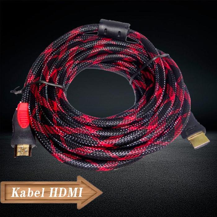 kabel jaring hdmi 10meter hdmi to hdmi Laptop ke TV monitor