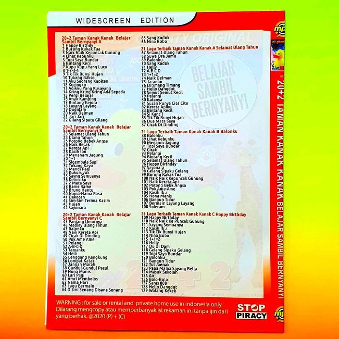 KASET MP5 CD VIDEO LAGU ANAK ANAK SEPANJANG MASA-KASET EDUKASI ANAK BELAJAR SAMBIL BERNYANYI