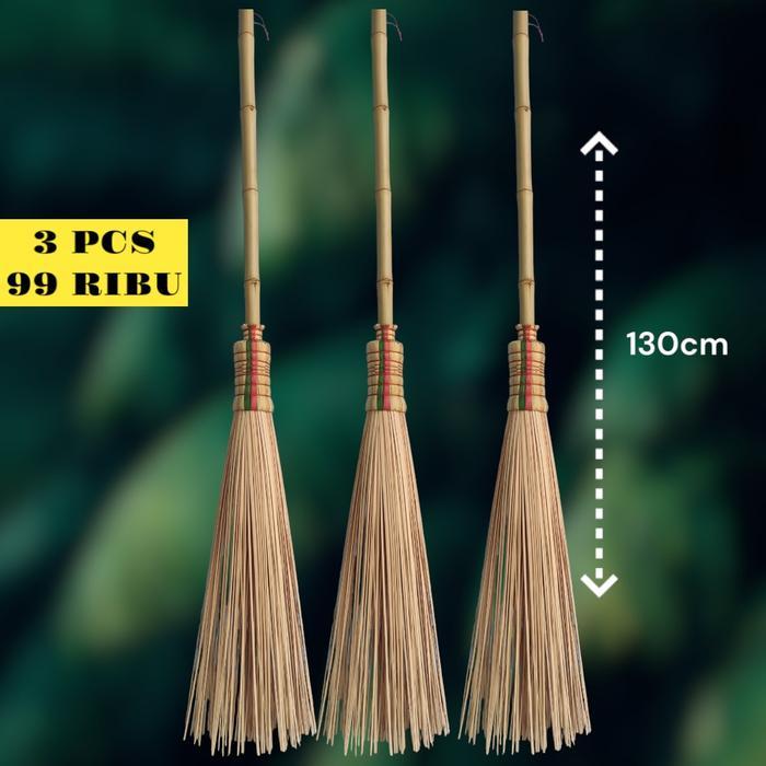 Harga Pabrik 3Pcs 99Rb, Sapu Lidi Taman / Sapu Lidi Pembersih Halaman Gagang, Sapu Lidi Nipah Super