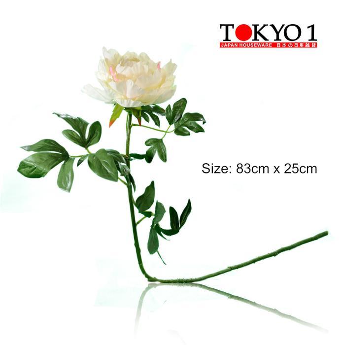 ASLI Tokyo1 Bunga Peony White Plastik (241797) READY STOCK