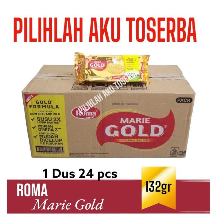 Roma MARIE GOLD 132 gr Multipack - ( HARGA 1 DUS ISI 24 Pcs )