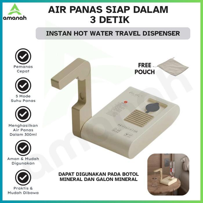 Ketel Listrik Mini Lipat Travel Panas Cepat Dispenser Air Portabel