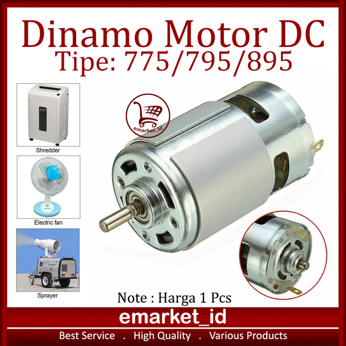 DINAMO MOTOR DC 775 795 895 12V / LISTRIK HIGH TORSI SPEED MESIN POWER