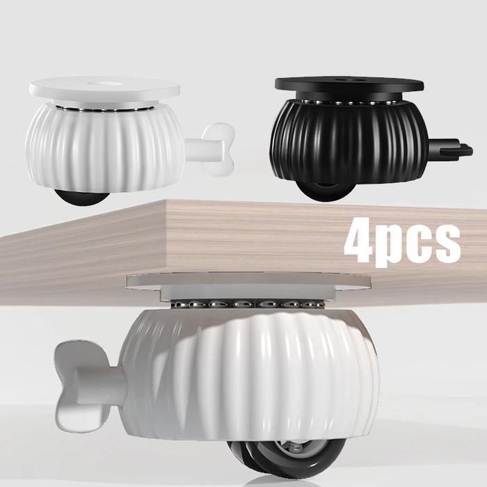 4Pcs Roda Tempel Serbaguna Roda Kastor 360 Derajat Roda Furniture Tempel Kaki Meja Furniture