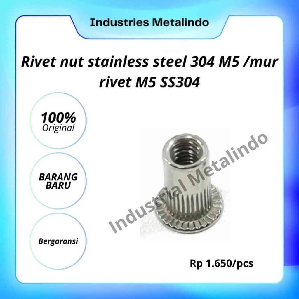 Rivet nut stainless steel 304 M5 /mur rivet M5 SS304