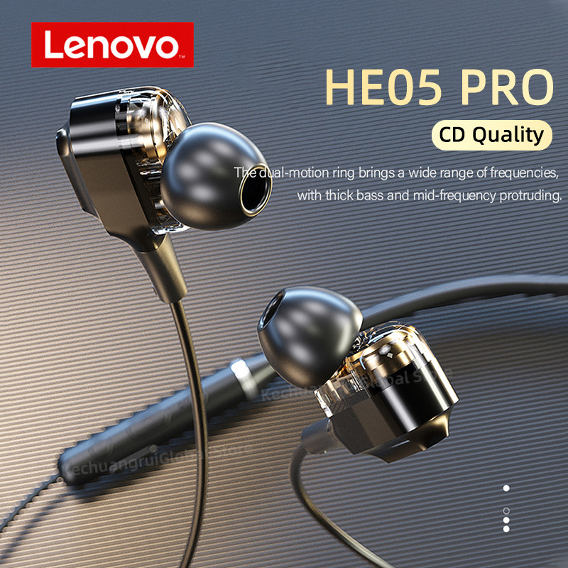 Original Lenovo HE05 Pro Wireless Bluetooth Earphones Magnetic Neckband Earbuds HIFI Sound Sports