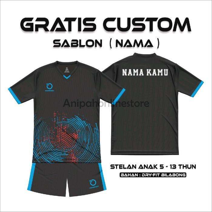 League - [ Nama ] Baju bola Anak Jersey Futsal Anak SD Baju Olahraga Anak-Anak Baju Badminton Anak
