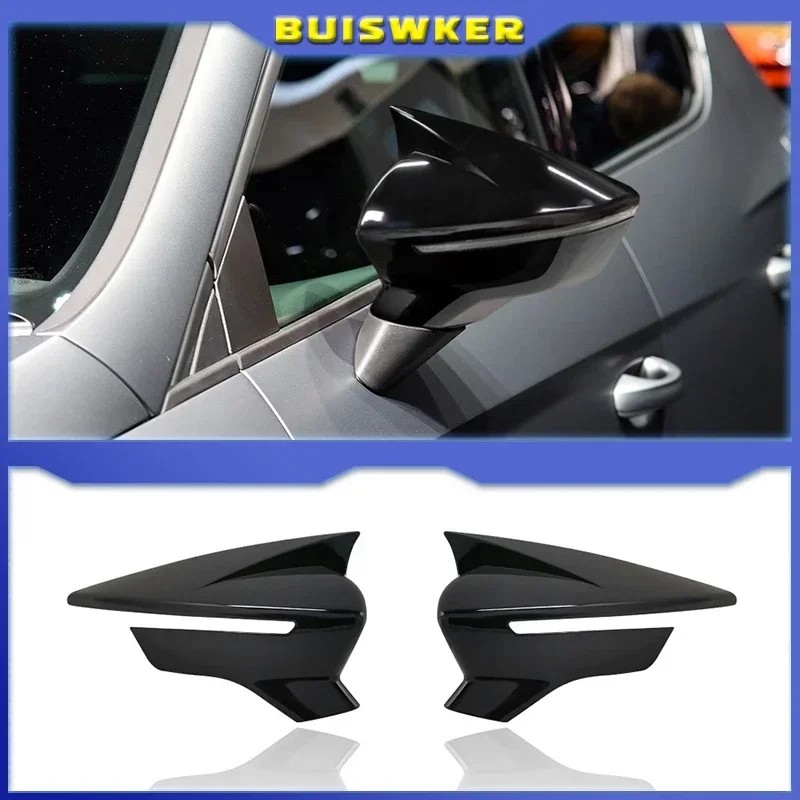 Rearview mirror accessories with a glossy black finish For Seat Leon 5F MK3 ST Cupra 2013-2020 Ibiza