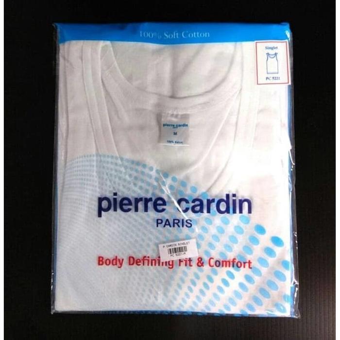 Koas Singlet Pria Dewasa Pierre Cardin Pc-5221 - Putih 100% Original