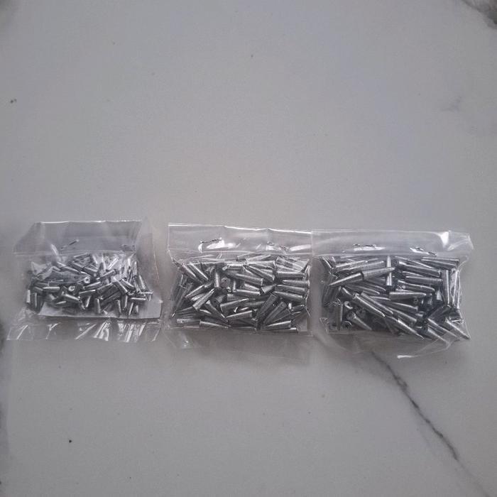 Timah pancing model kerucut isi 100 pcs grosir