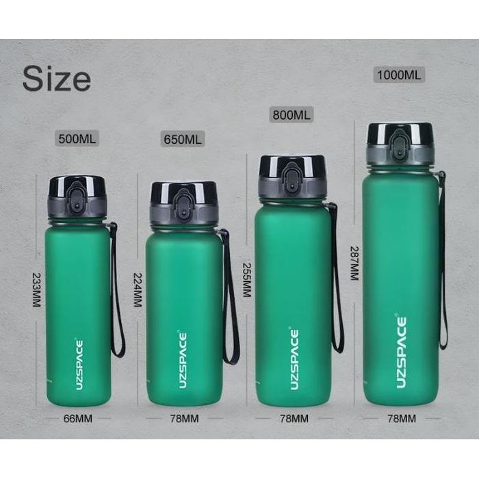 UZSPACE Botol Air Minum Olahraga Frosted Bottle Drinking Water Bottle