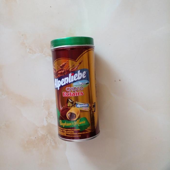 ALPENLIEBE PERMEN RASA COKLAT KARAMEL KEMASAN KALENG ISI 40