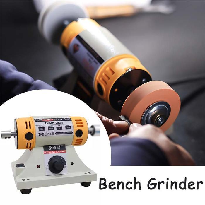 1set Alat Poles Batu Akik Mesin Poles Perhiasan Alat Poles Set Mt-2 Bench Grinder Serbaguna Alat