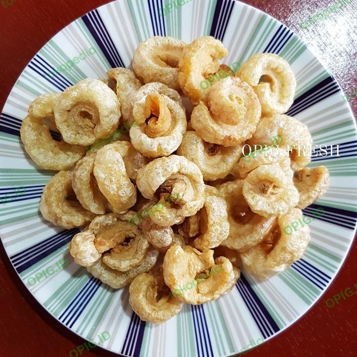 KERUPUK KULIT BABI/KRUBI/KERUPUK KULIT BABI SAMCAN OPIG 250GR