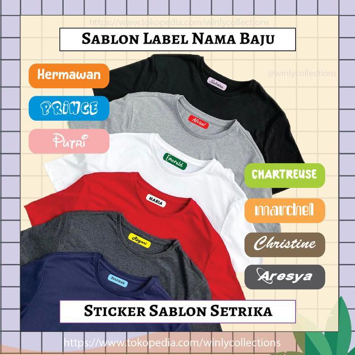LABEL NAMA SERAGAM BAJU ANAK SEKOLAH CUSTOM SABLON SETRIKA STIKER