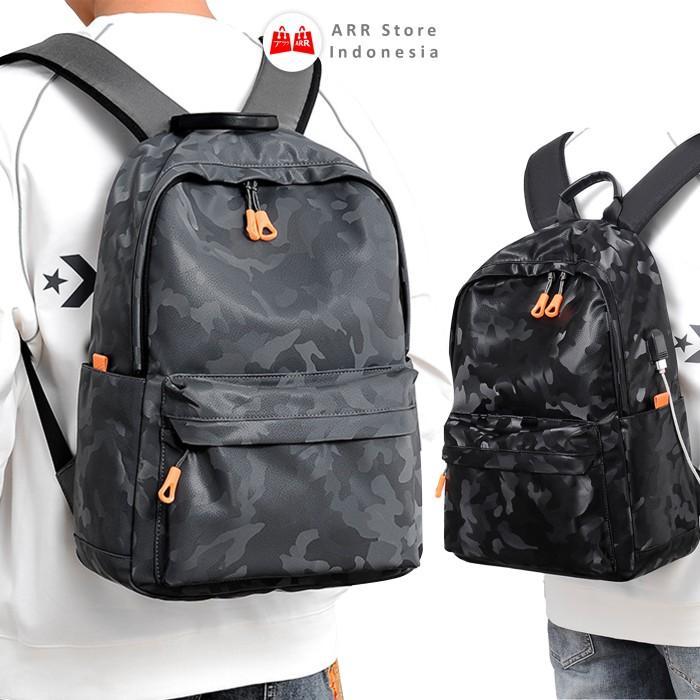 Eiger - Tas Ransel Waterproof Unisex Backpack Tas Punggung Pria Wanita Pu Leather Kulit Sintetis
