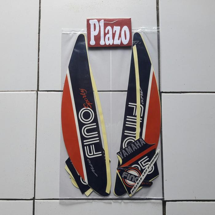 Striping Sticker Lis Body Motor Fino 125 2017 Putih-Navy