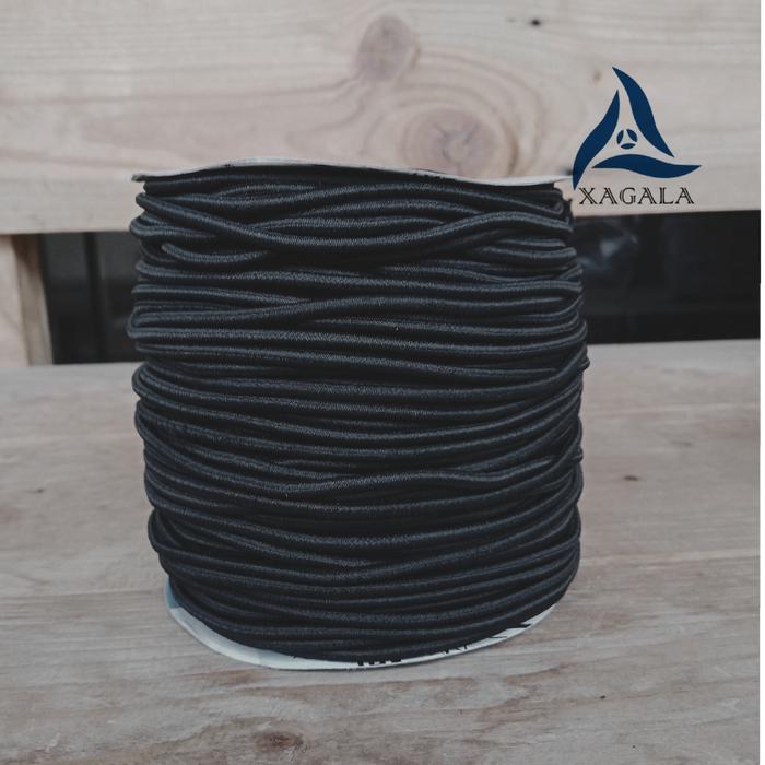 "New" Tali Kur Karet Bulat Diameter 2.5 mm Hitam Meteran