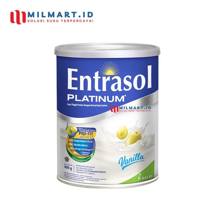 ENTRASOL PLATINUM VANILA 400 G SUSU LANSIA NUTRISI LANSIA U LIFE