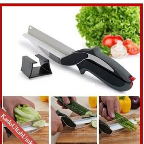 Clever Cutter 2 in 1 Gunting Dapur dengan talenan