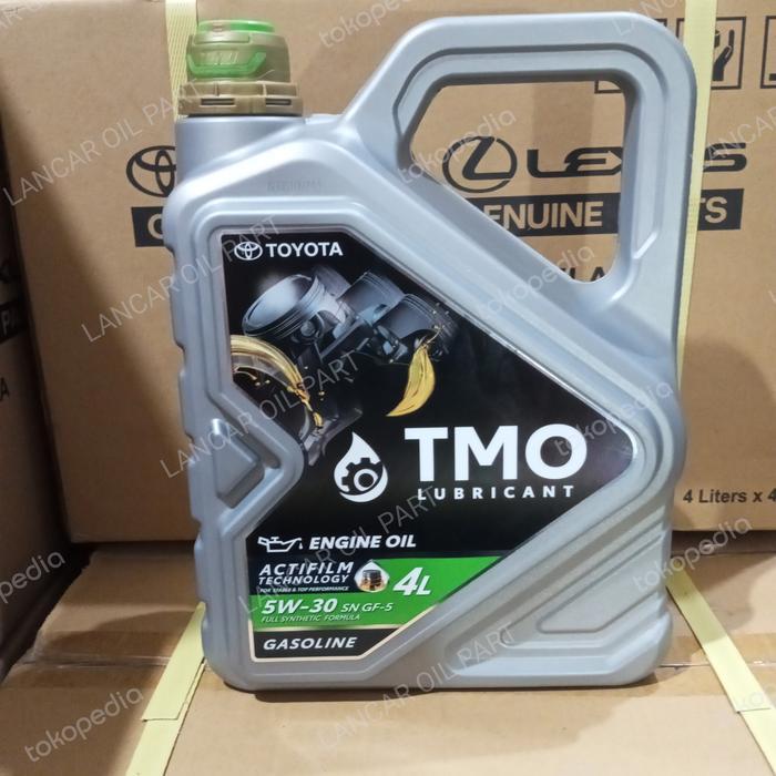 toyota tmo bensin sae 5w-30 kemasan 4L terbaru