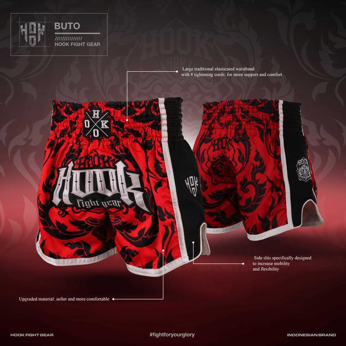 Celana Muay Thai Hook, Muay Thai Short Hook, Celana Muay Thai Tiger