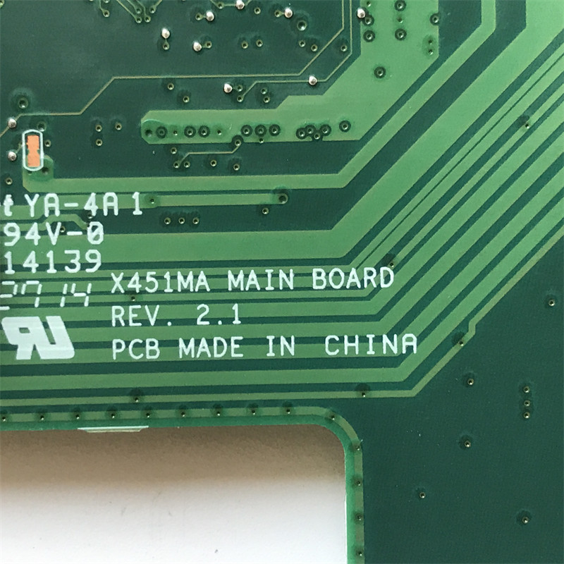 For ASUS F451M X451M X451 X451MA Laptop Motherboard With N2910 CPU Notebook Mainboard works well