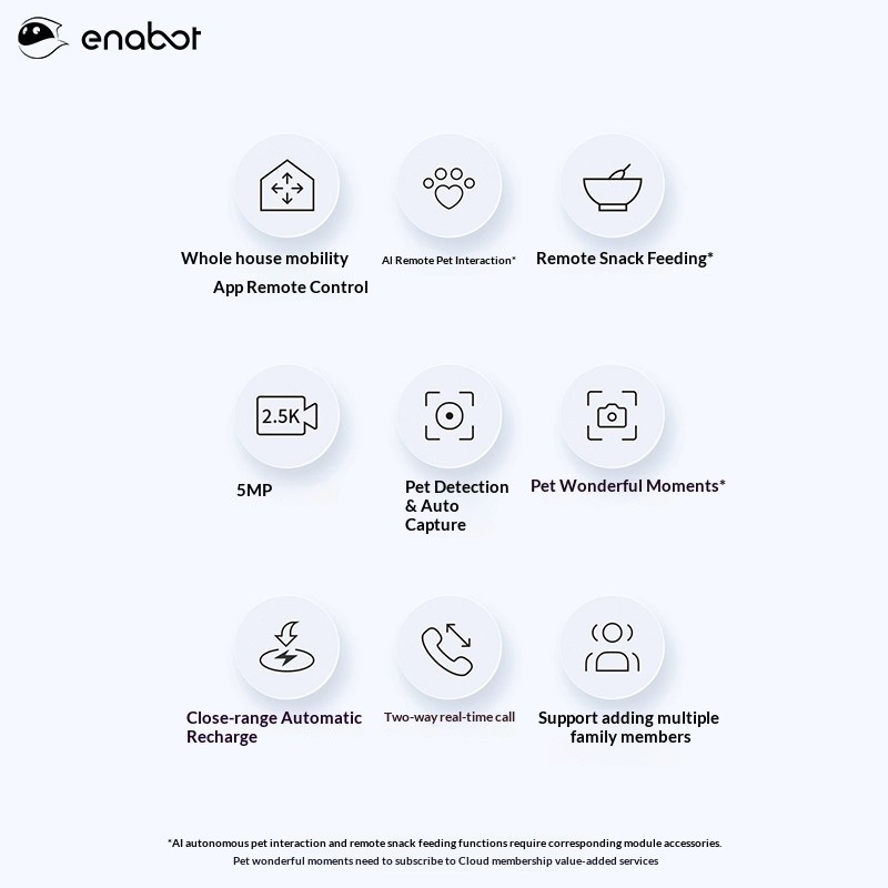 Enabot ROLA PetPal Smart Robot Pet Companion Robot Movable Camera Home Ebo Remote Monitoring