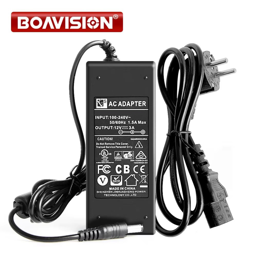 100V-240V To DC 12V 3A Switching Powerful Power Supply Adapter Work For CCTV Security Mini PTZ