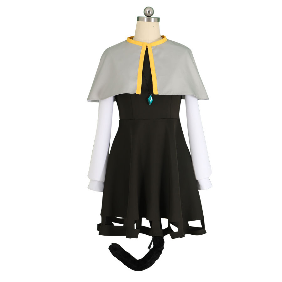 Anime Womens Maid Dress Touhou Project Nazrin Cosplay Costume Uniform Tail Party Lolita Dress