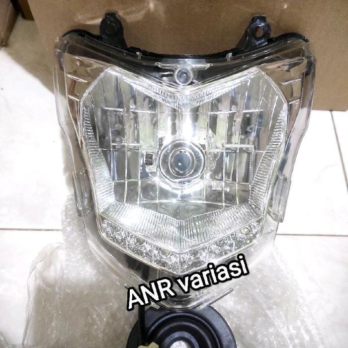 Lampu Depan Honda Cb150R Old Komplit Reflektor, Mika Lampu & Bohlam H4 Lampu Senja Led Tinggal
