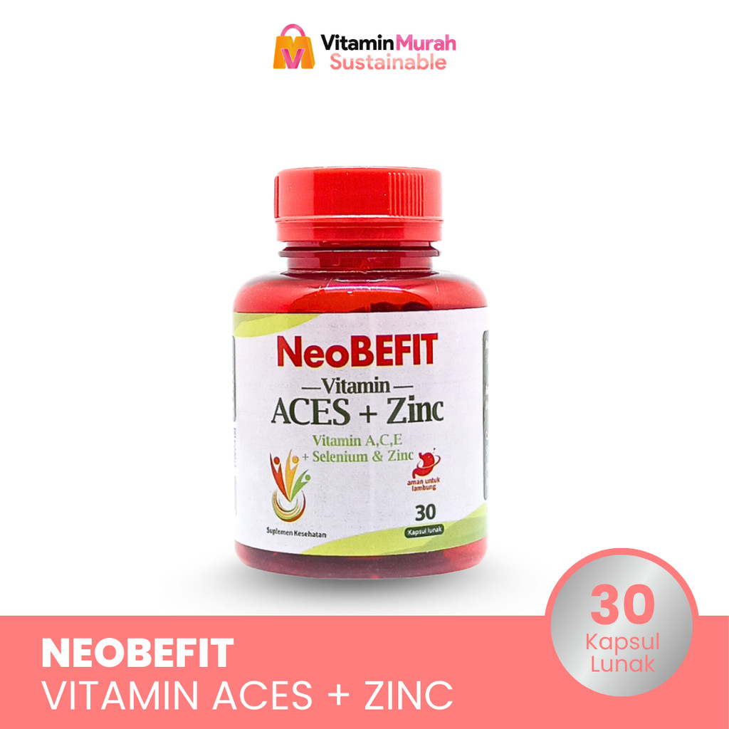 NeoBEFIT Vitamin A C E Selenium + ZINC ISI 30 & 100 KAPSUL LUNAK