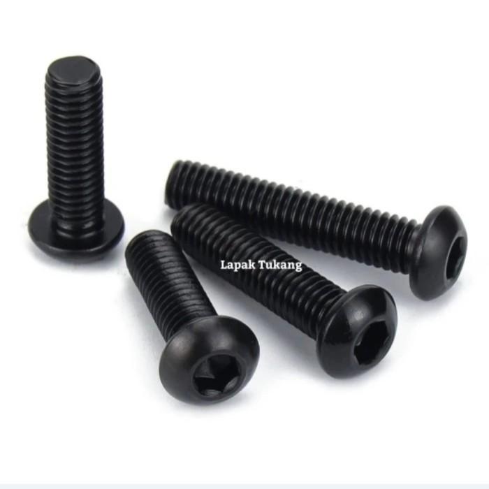 10Pcs Black Stainless Button Baut L M2X14 M2X18 M2X20 M2X22 M2X25 Baut M2 Hitam 304 Restock