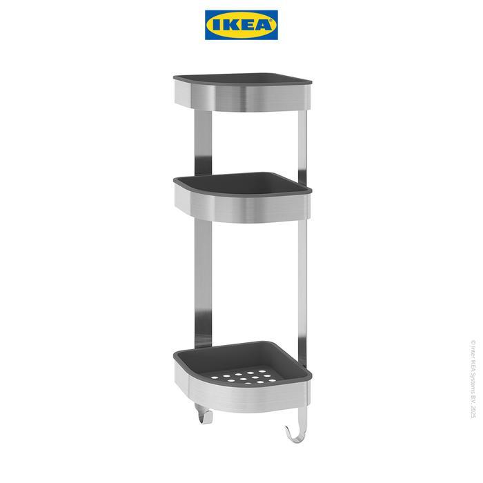 Ikea Brogrund Rak Dinding Sudut Untuk Kamar Mandi 19X58 Cm