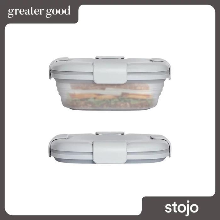 Hot Sale Stojo - Collapsible Food Box In Translucent Cashmere 24 Oz, 700 Ml / Kotak Makan Silikon