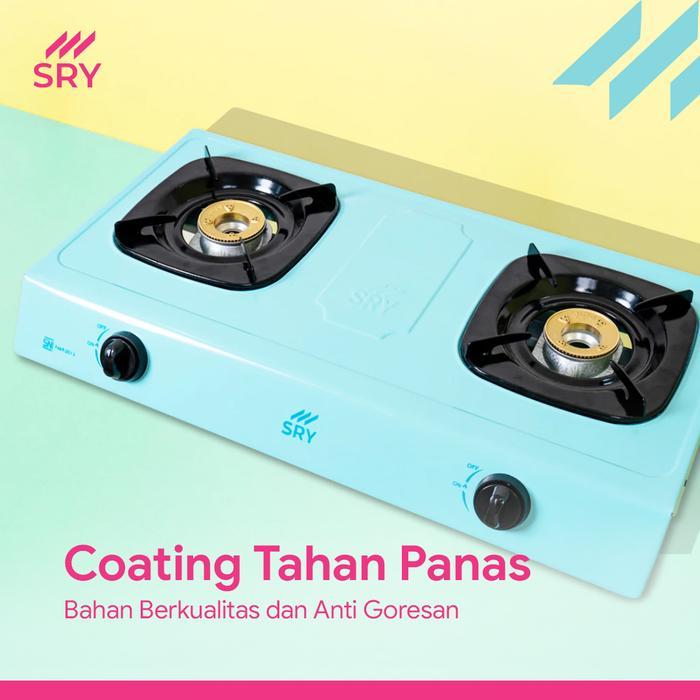 Kompor Gas SRY 2 Tungku Pastel Kompor Teflon Kompor 2 Tungku Kompor Dapur Modern Kompor Pastel