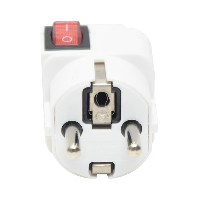 AZKO Krisbow Steker Arde Adaptor Travel Dengan Switch - Putih