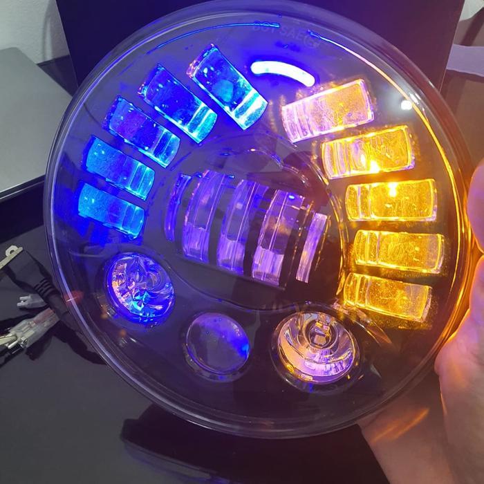 Lampu Daymaker 7 Inch 19 Led Import Ninja Tiger Scorpio Mega Pro