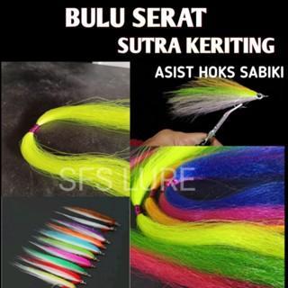Umpan pancing Bulu serat sutra keriting bulu assist hok bulu sabiki bulu kotrek umpan pancing bulu